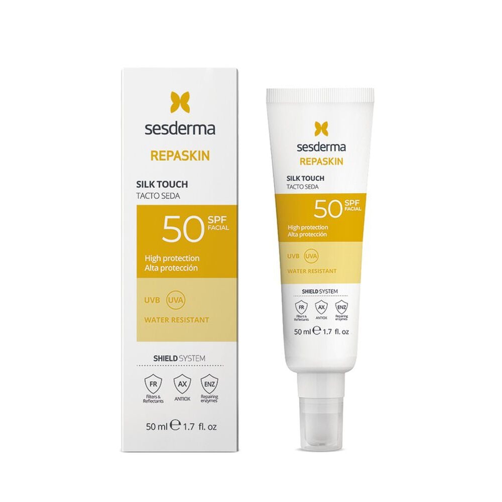 Fotoprotector-Sesderma-Repaskin-Tacto-Seda-Spf-50-Tubo-50Ml-imagen-1