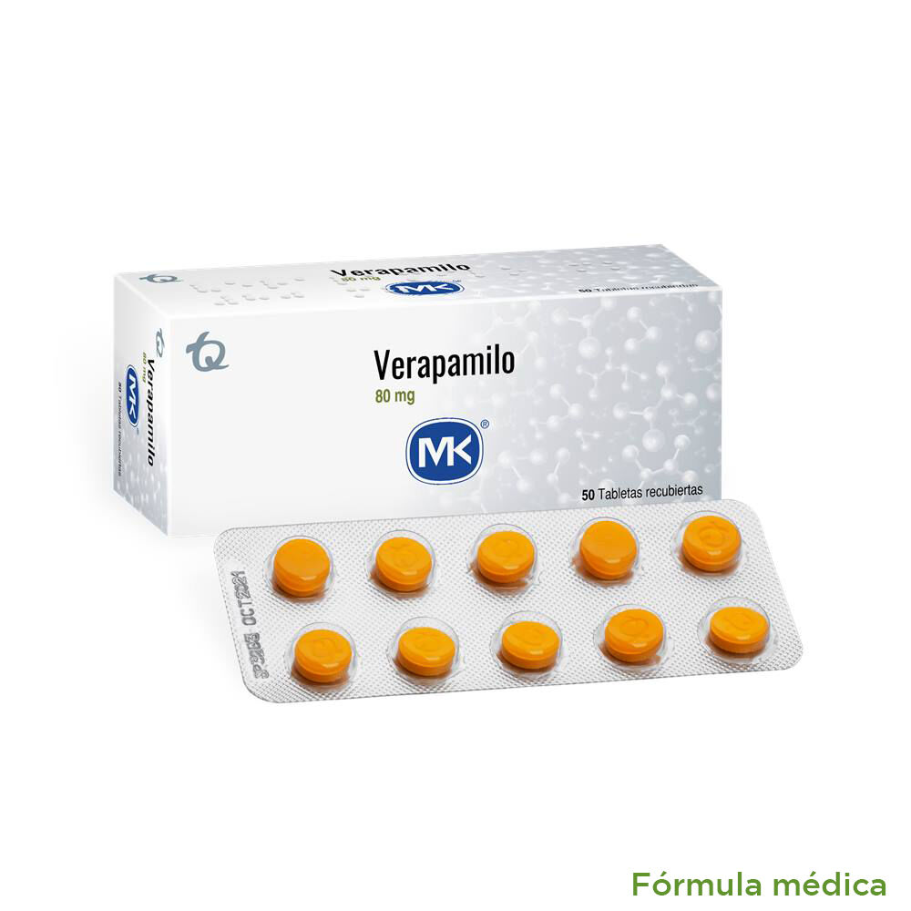 Verapamilo 80Mg Tabletas Recubiertas Caja X 50 Mk