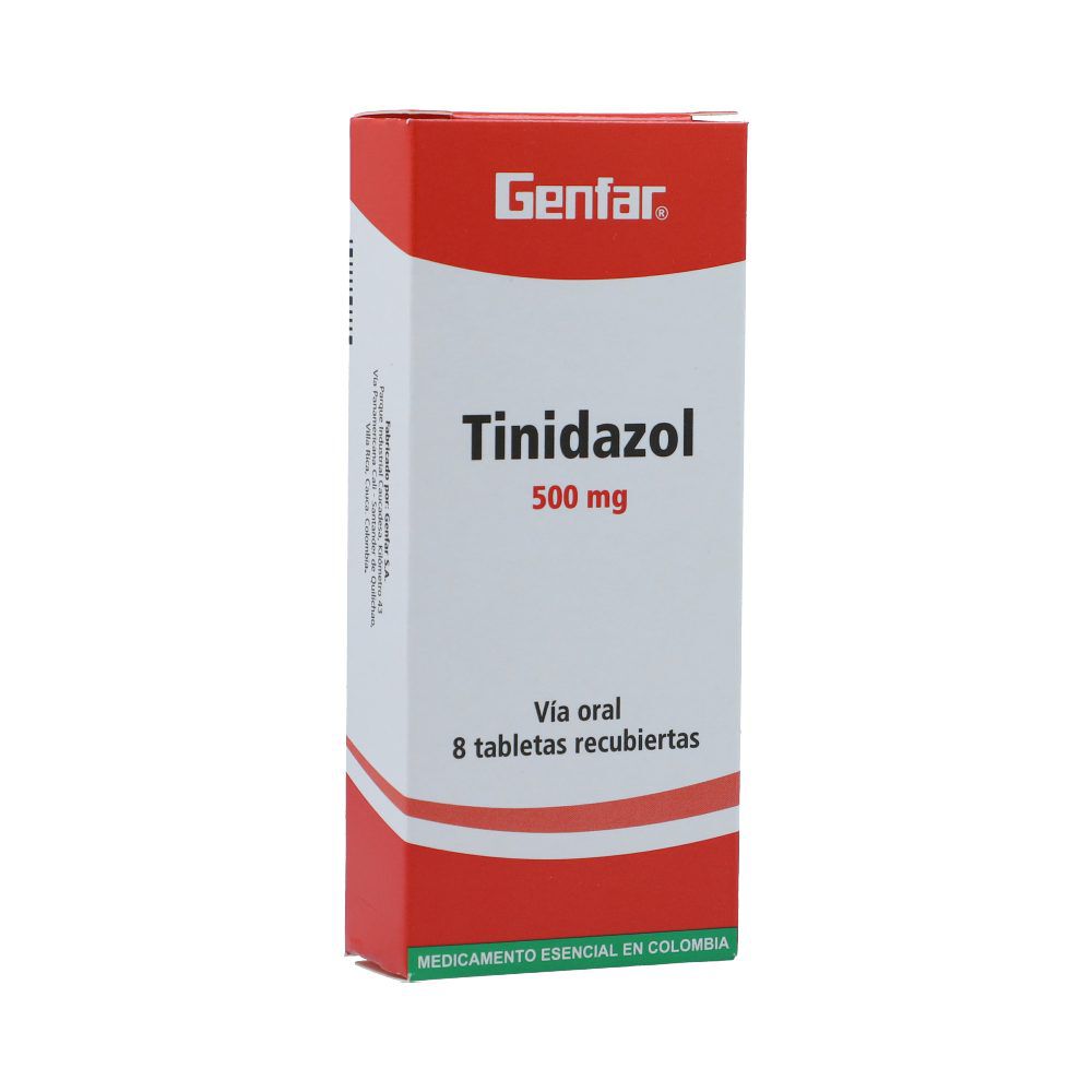 Genfar Tinidazol 500Mg Caja X 8 Tabletas Recubiertas