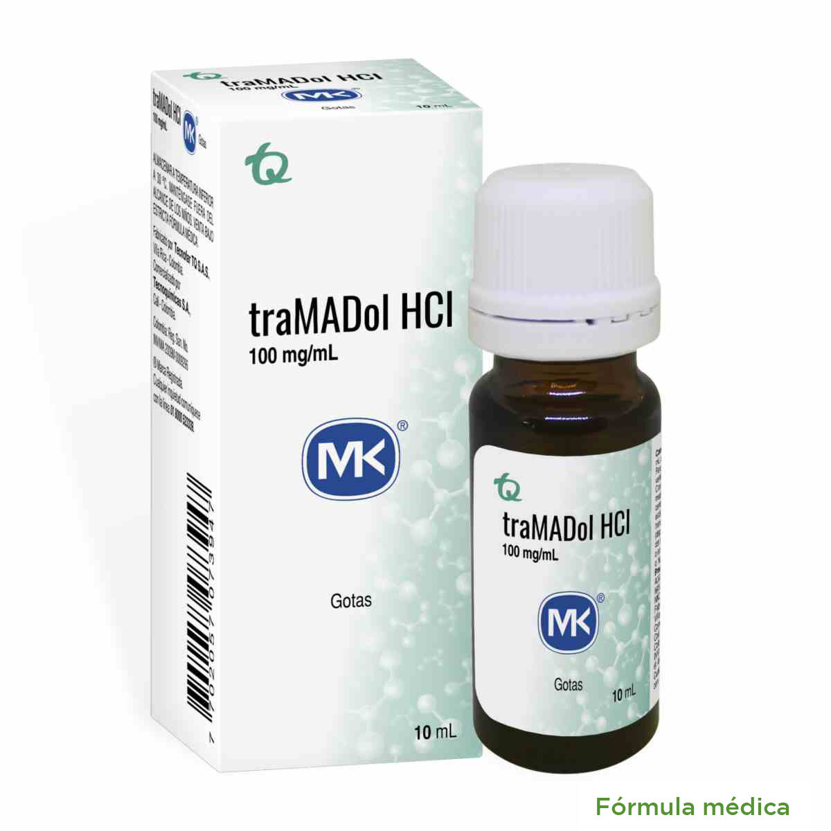 Tramadol Hcl 100Mg/Ml(10%) Solución Oral Frasco X 10Ml