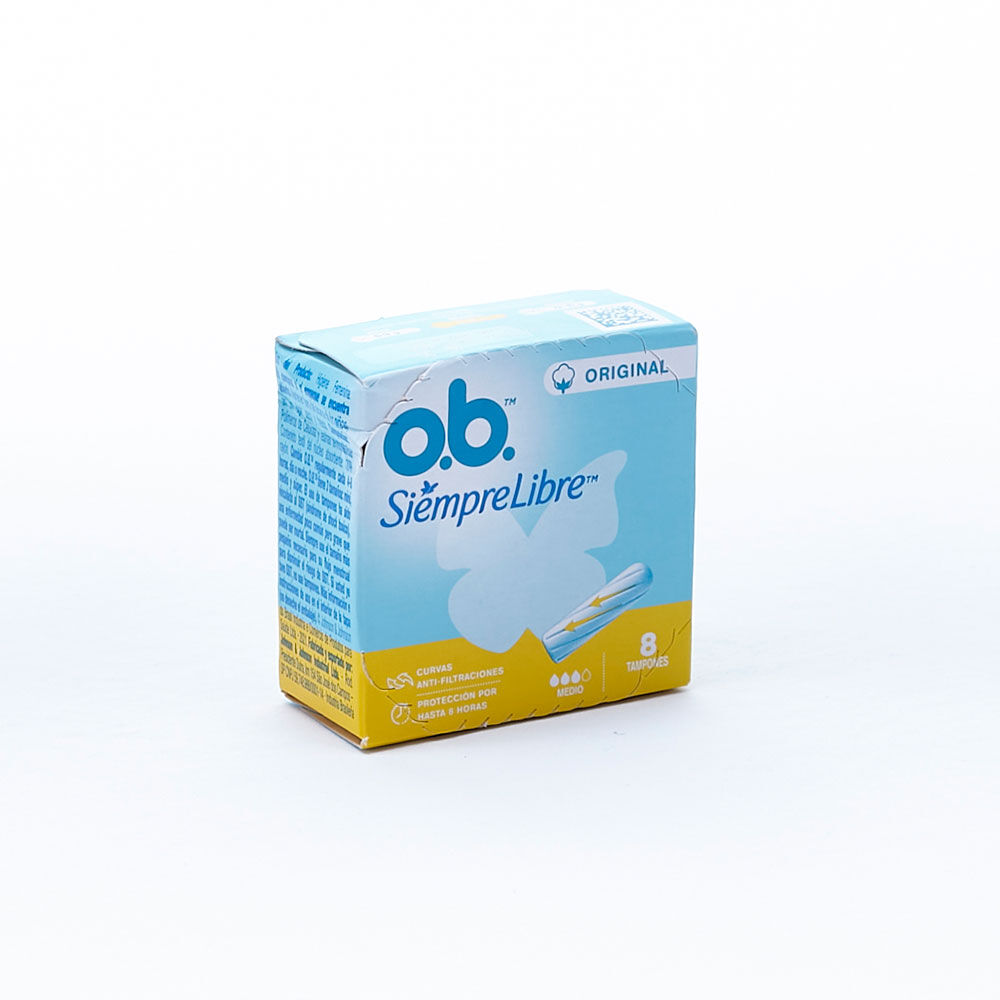 Tampon Absorbente Medio Ob Siempre Libre Caja X 8