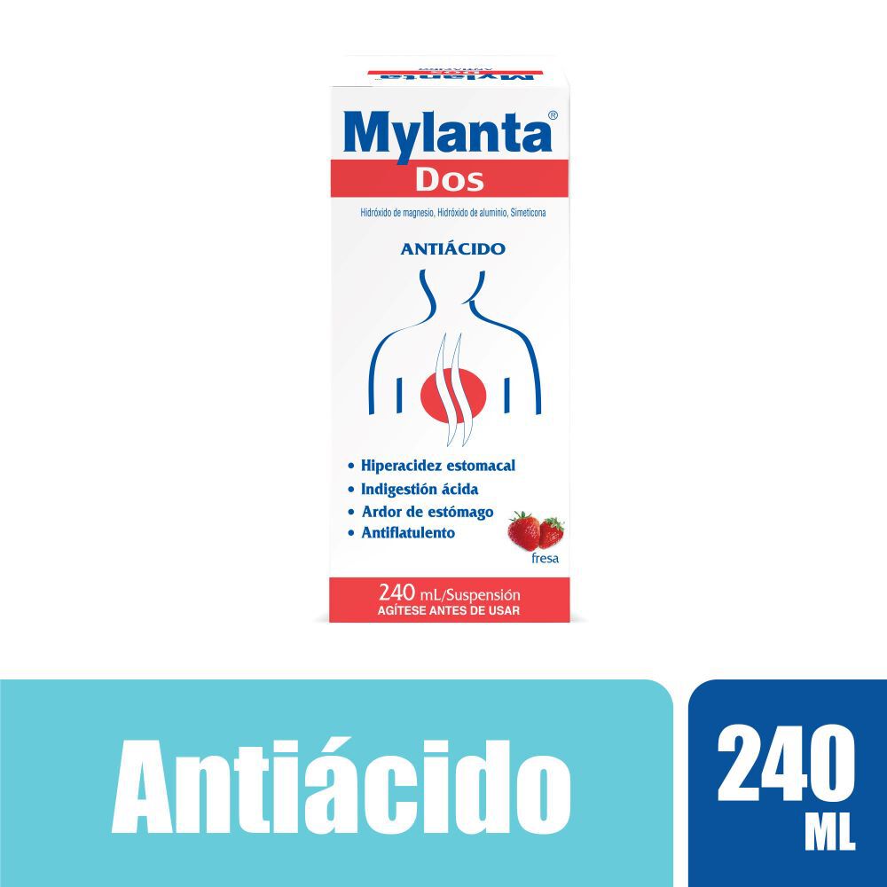 Mylanta Dos X 1 Frasco X 240mL Fresa