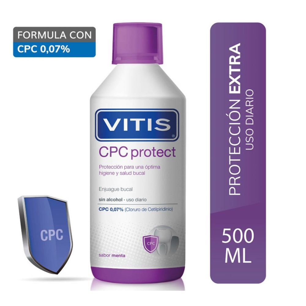 Enjuague Bucal Cpc Protect Vitis Menta Frasco X 500Ml