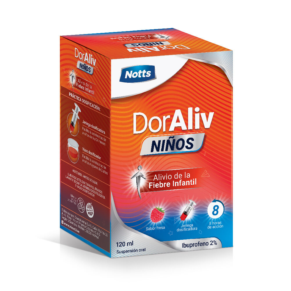 Doraliv Niños 100Mg/5Ml(2%) Suspensión Oral Frasco X 120Ml Fresa