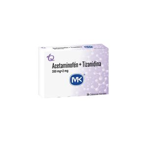Acetaminofen+Tizanidina-(350+2)Mg-Cap-Bland-Caj-X-20-Mk-imagen