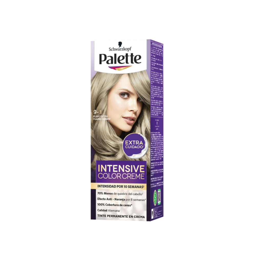 Tinte-Permanente-Palette-Schwarzkopf-9-1-Intensive-Color-Creme-Caja-X-1Tubo-X-50Ml-Rubio-Extra-Claro-Cenizo-imagen-1