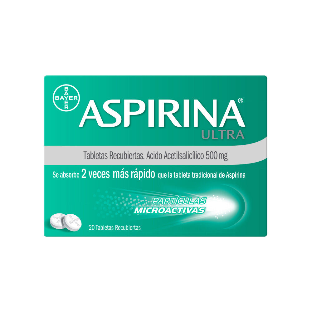 Aspirina Ultra Tabletas Recubiertas 500Mg Caja X 20