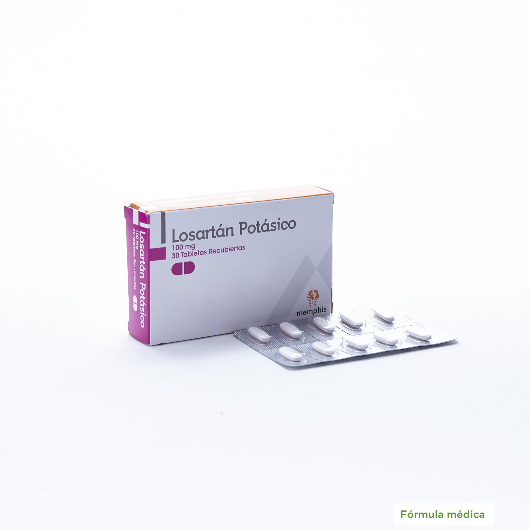 Losartan Tabletas Recubiertas 100Mg Caja X 30