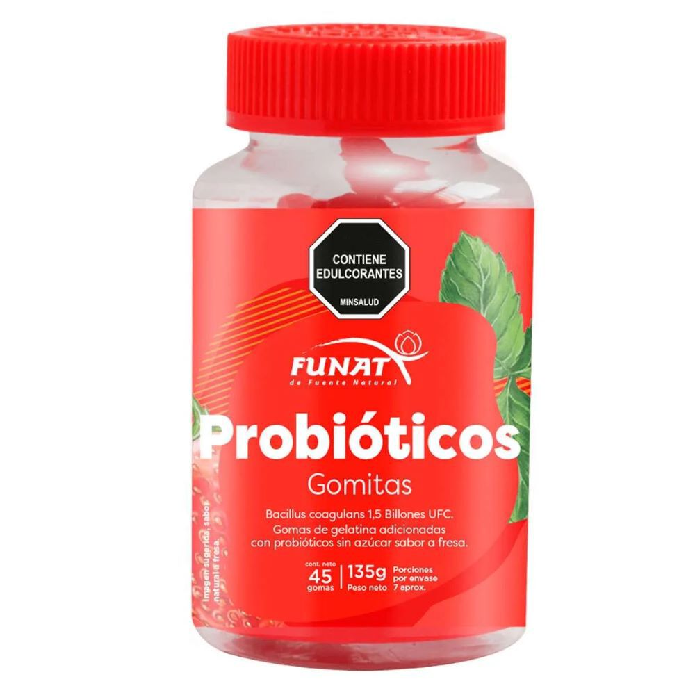 Gomitas Funat Con Probioticos Frasco X 135Gr Fresa