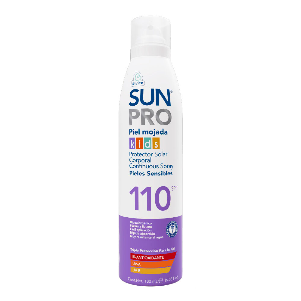 Protector Solar En Spray Sun Pro Kids Pieles Sensibles Spf 110 Frasco X 180Ml