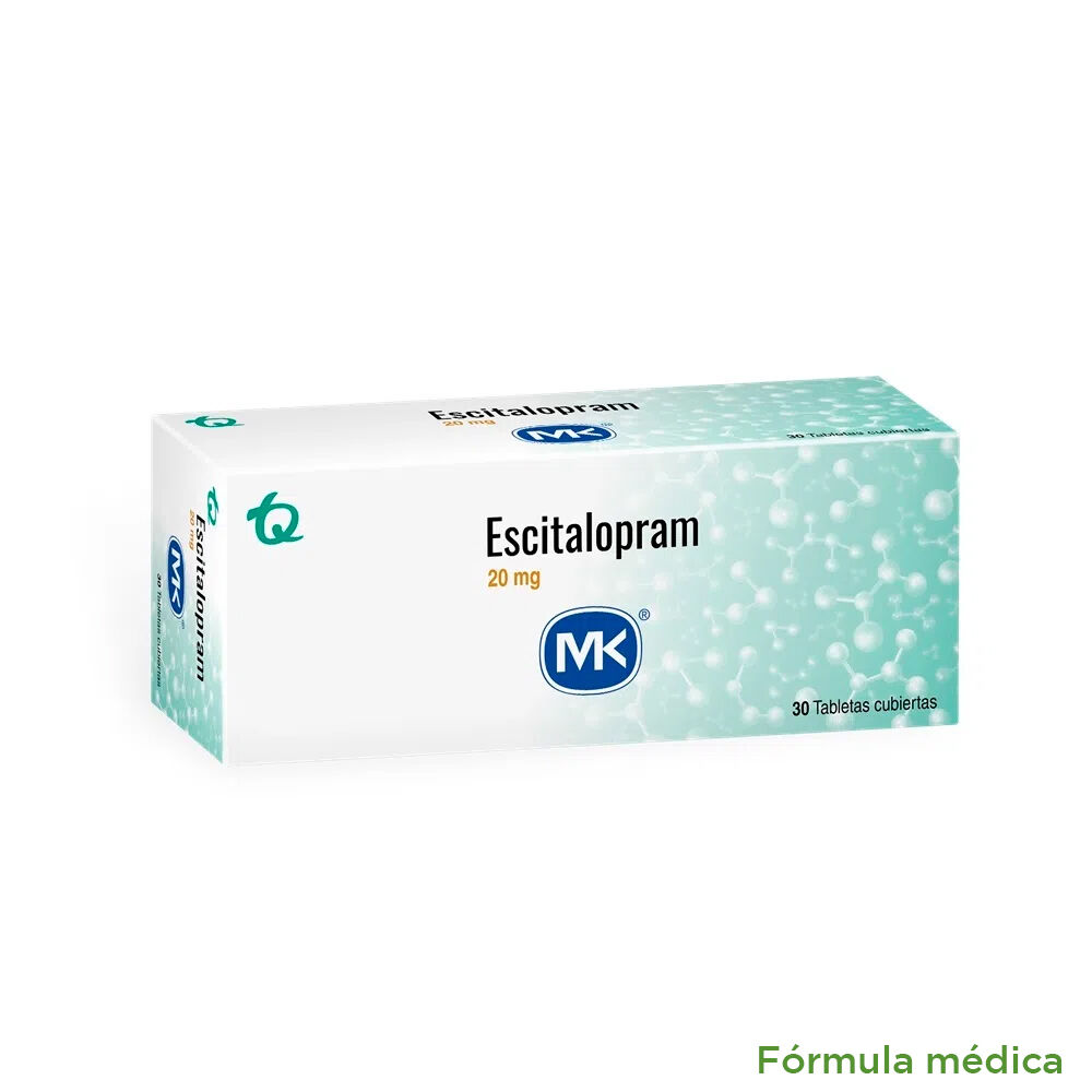 Escitalopram 20Mg Tabletas Recubiertas Caja X 30 Mk