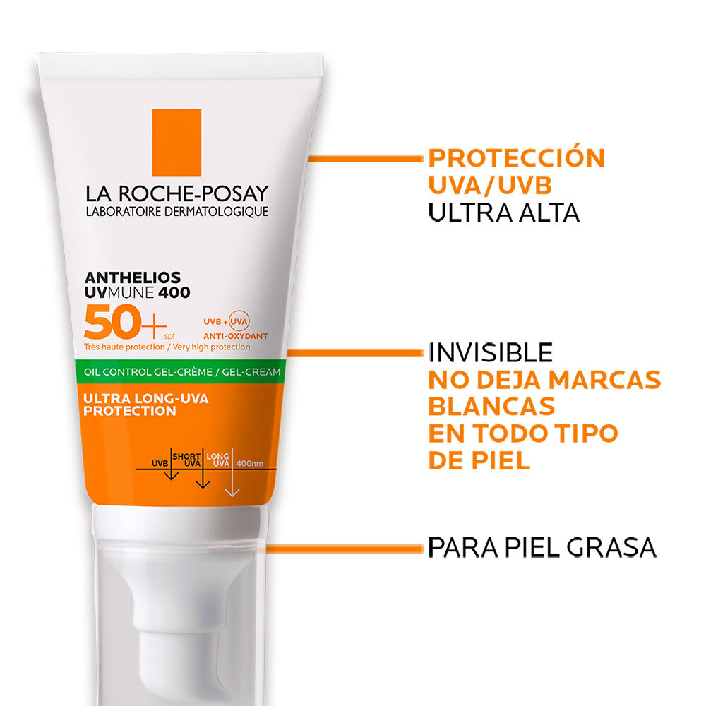 Protector-Solar-Anti-Brillo-Anthelios-Gel-Toque-Seco-Sin-Color-SPF-50+-Tubo-X-50-mL-imagen-4