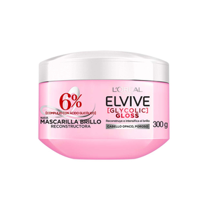 Mascarilla-Reconstructora-Loreal-Paris-Elvive-Glycolic-Gloss-6%-Pote-X-300Gr-imagen