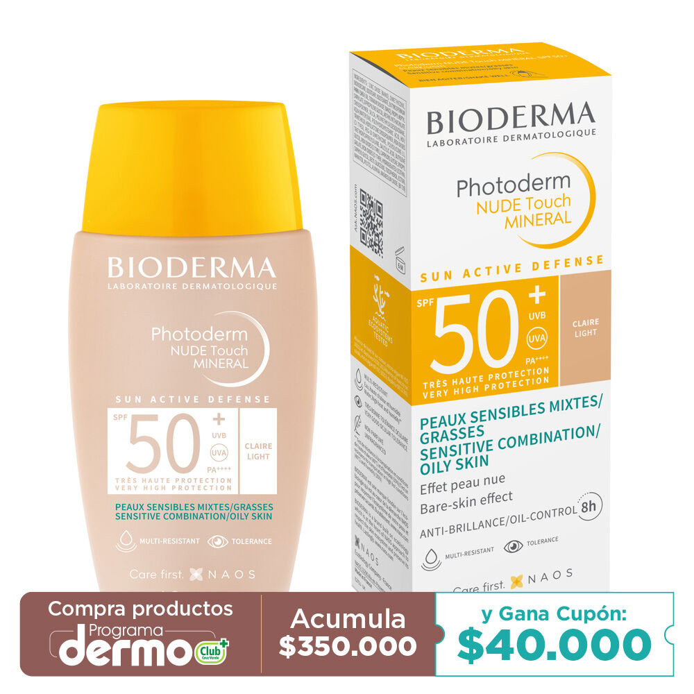 Protector-Solar-Photoderm-Bioderma-Nude-Touch-Fps-50+-Teinte-Claire-Frasco-X-40Ml-imagen-4