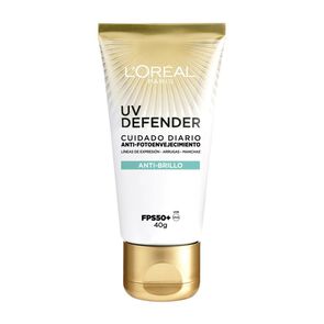 Crema-Cuidado-Diario-Anti-Brillo-Loreal-Paris-Uv-Defender-Anti-Fotoenvejecimiento-Fps-50+-Tubo-X-40Gr-imagen