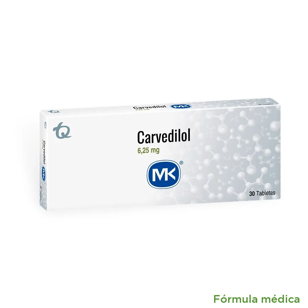 Carvedilol Mk 6.25Mg Caja X 30 Tabletas