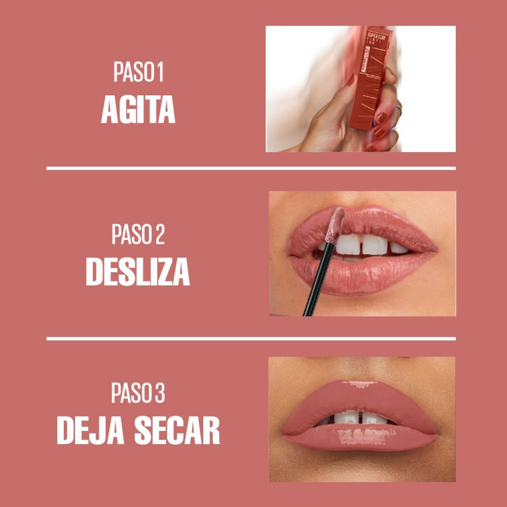 Labial-L&iacute;quido-Maybelline-Super-Stay-Vinyl-Ink-Acabado-Brillante-Tono-Charmed-4.2-Ml---imagen-4