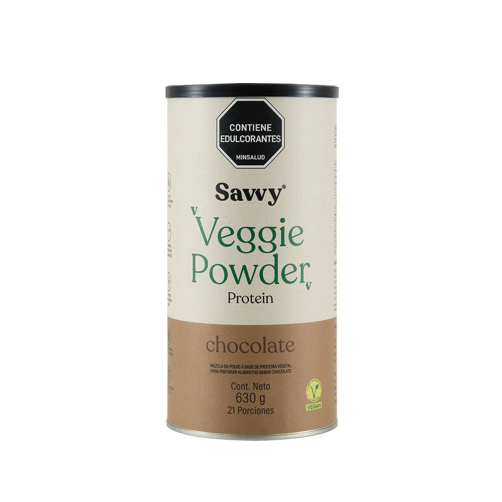 Proteina-Veggie-Powder-Savvy-Tarro-X-630Gr-Chocolate-imagen-1