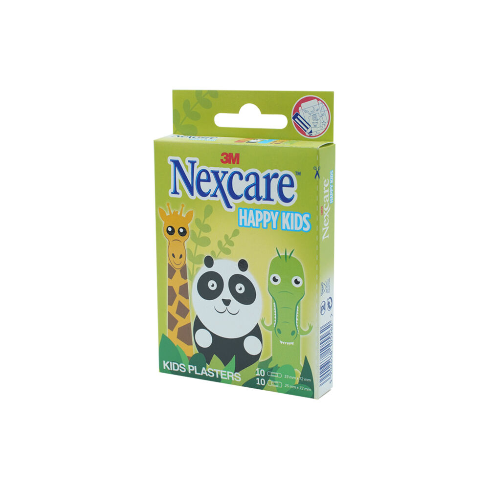 Curas Para Niños Animales Happy Kids Caja X 20 Nexcare 3M