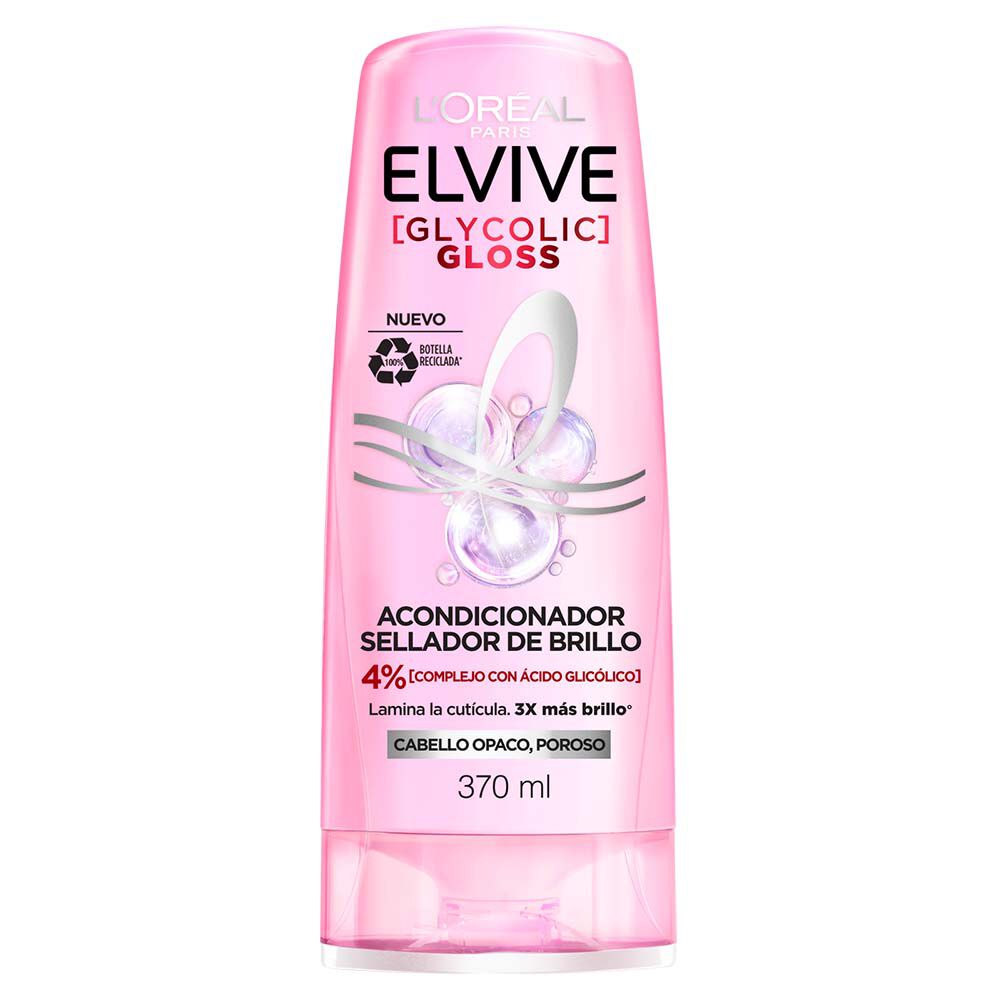 Acondicionador-Sellador-Loreal-Paris-Elvive-Glycolic-4%-Frasco-X-370Ml-imagen-1