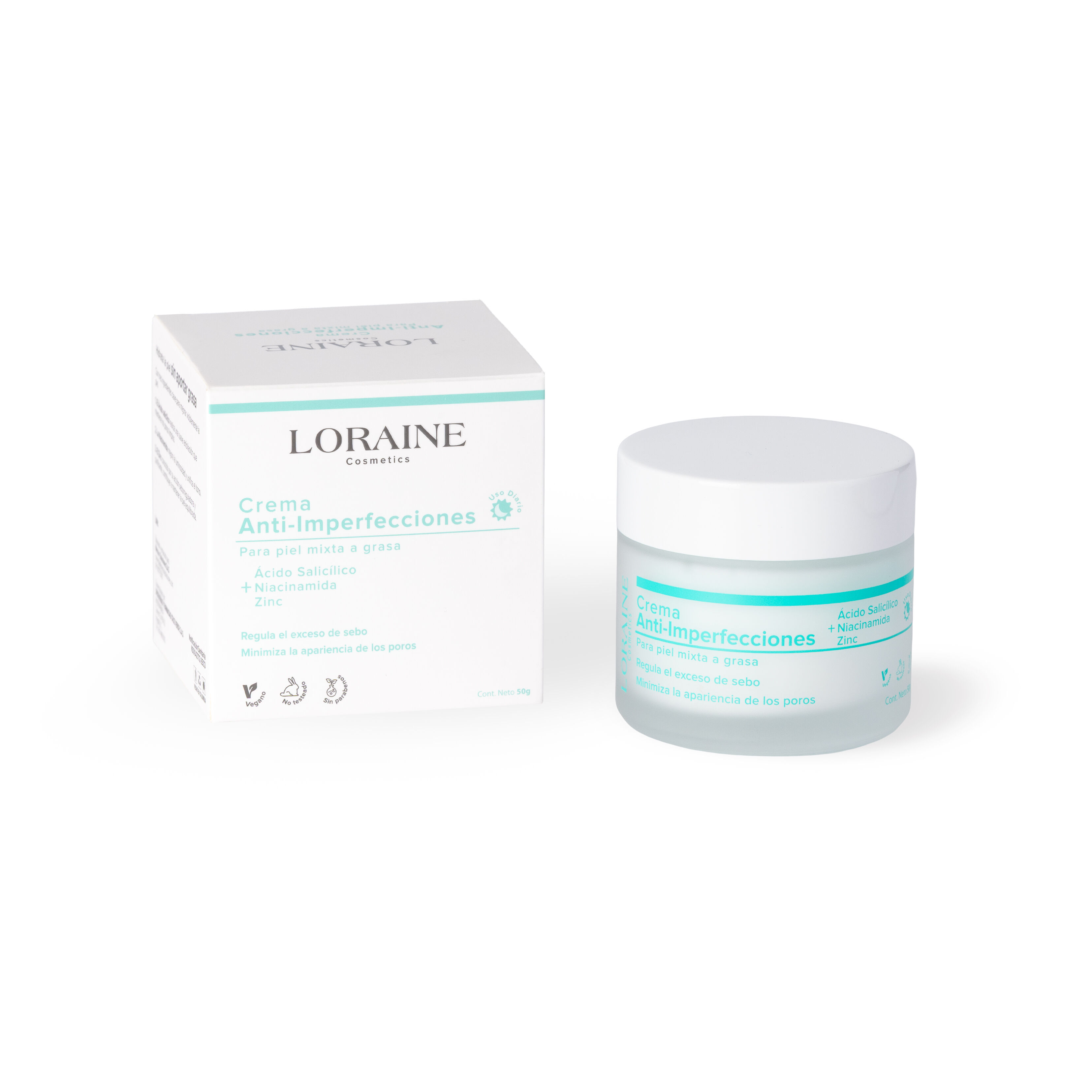 Crema Anti Imperfecciones Loraine Cosmetics Piel Mixta A Grasa Pot X 50Gr