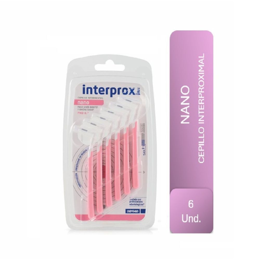 Cepillos Interproximales Interprox Sobre X 6 Color Rosado