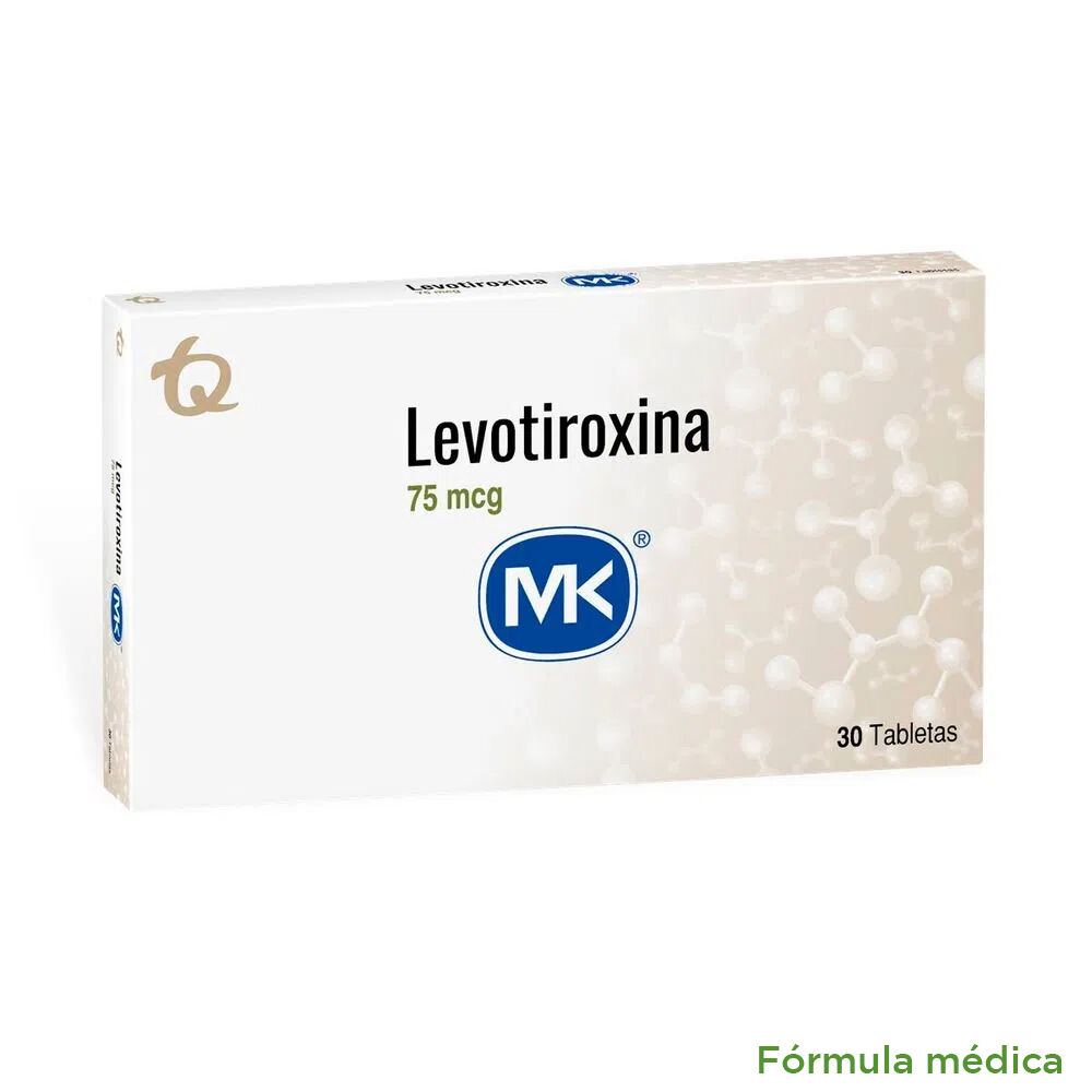 Levotiroxina 75Mcg Tabletas Caja X 30 Tabletas Mk