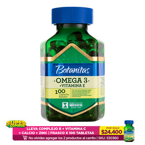 Omega-3-+-Vitamina-E-Botanitas-Cápsulas-Blandas-Frasco-X-100-imagen