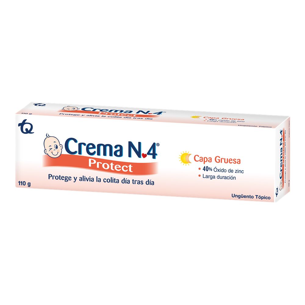 Crema-No.-4-Protect-40%-Oxido-de-Zinc-Ung&uuml;ento-T&oacute;pico-Tubo-X-110-g-imagen