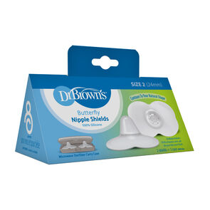 Protectores-De-Pezon-Dr-Brown-S-Size-2-Con-Estuche-Esterilizador-Paquete-X-2-imagen