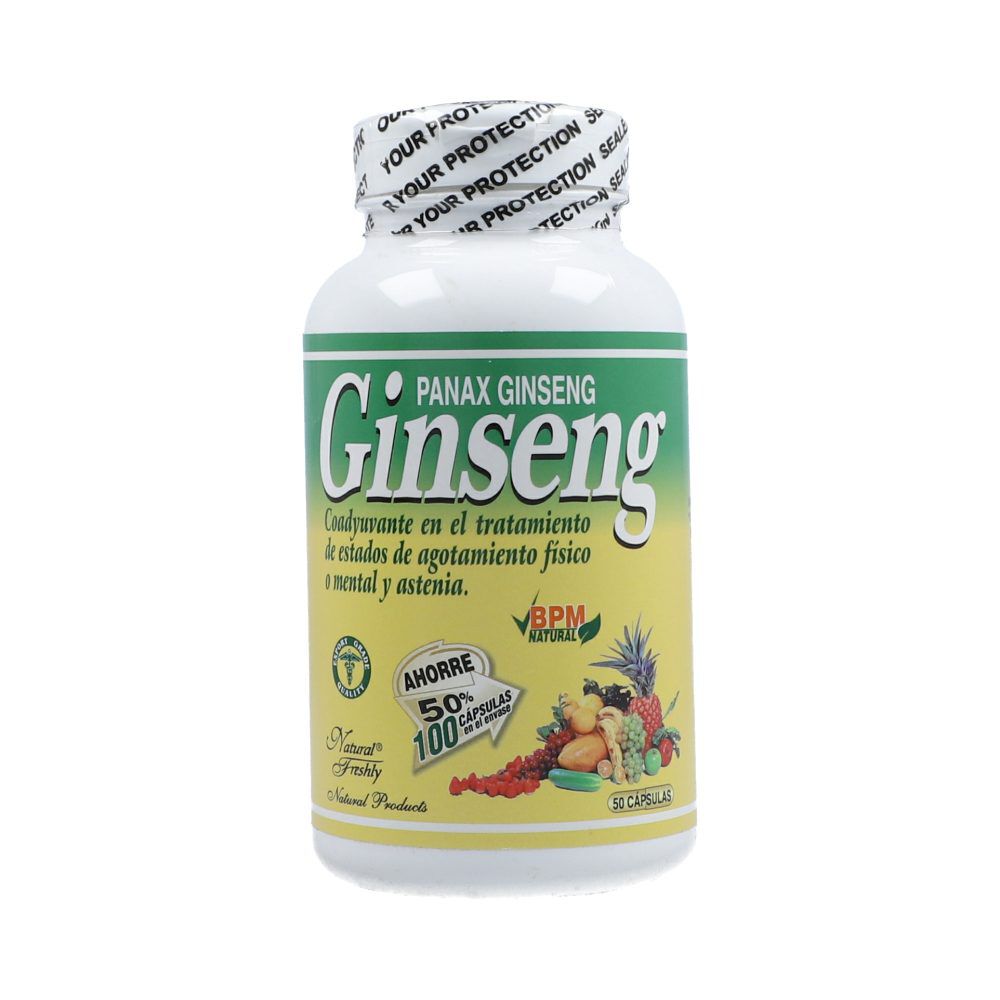 Promo Ginseng Pague 50 Lleve 100 400 mG Capsulas Frasco X 50 Natural Freshly