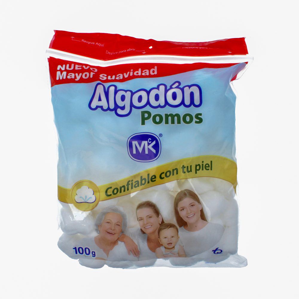 Algodón Pomos Mk Bolsa X 100Gr