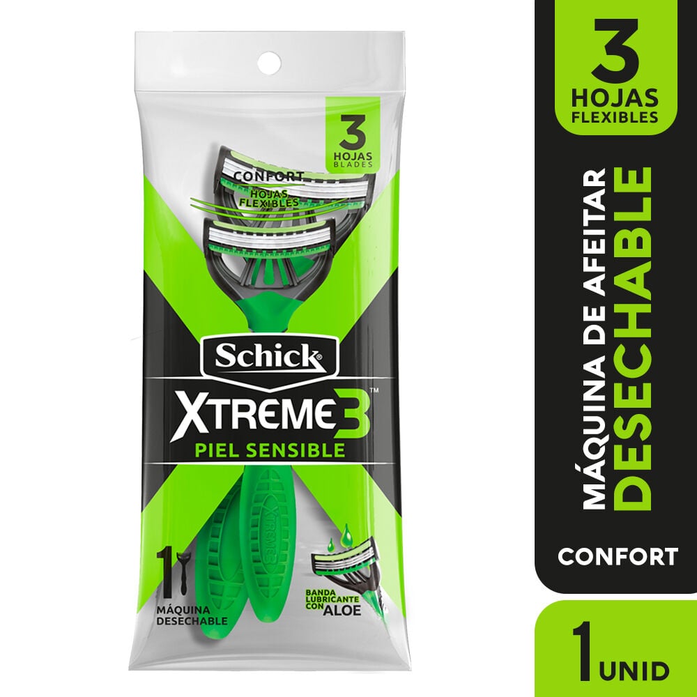 Máquina-Afeitar-Schick-Xtreme-3-Piel-Sensible-Sobre-X-1-imagen-1