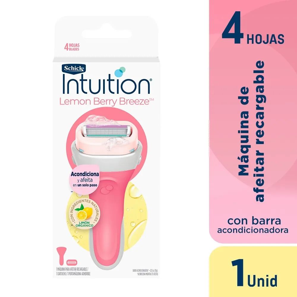 Maquina-De-Afeitar-Recargable-Schick-Intuition-Lemon-Berry-Breeze-Paquete-por-1Unidad-imagen