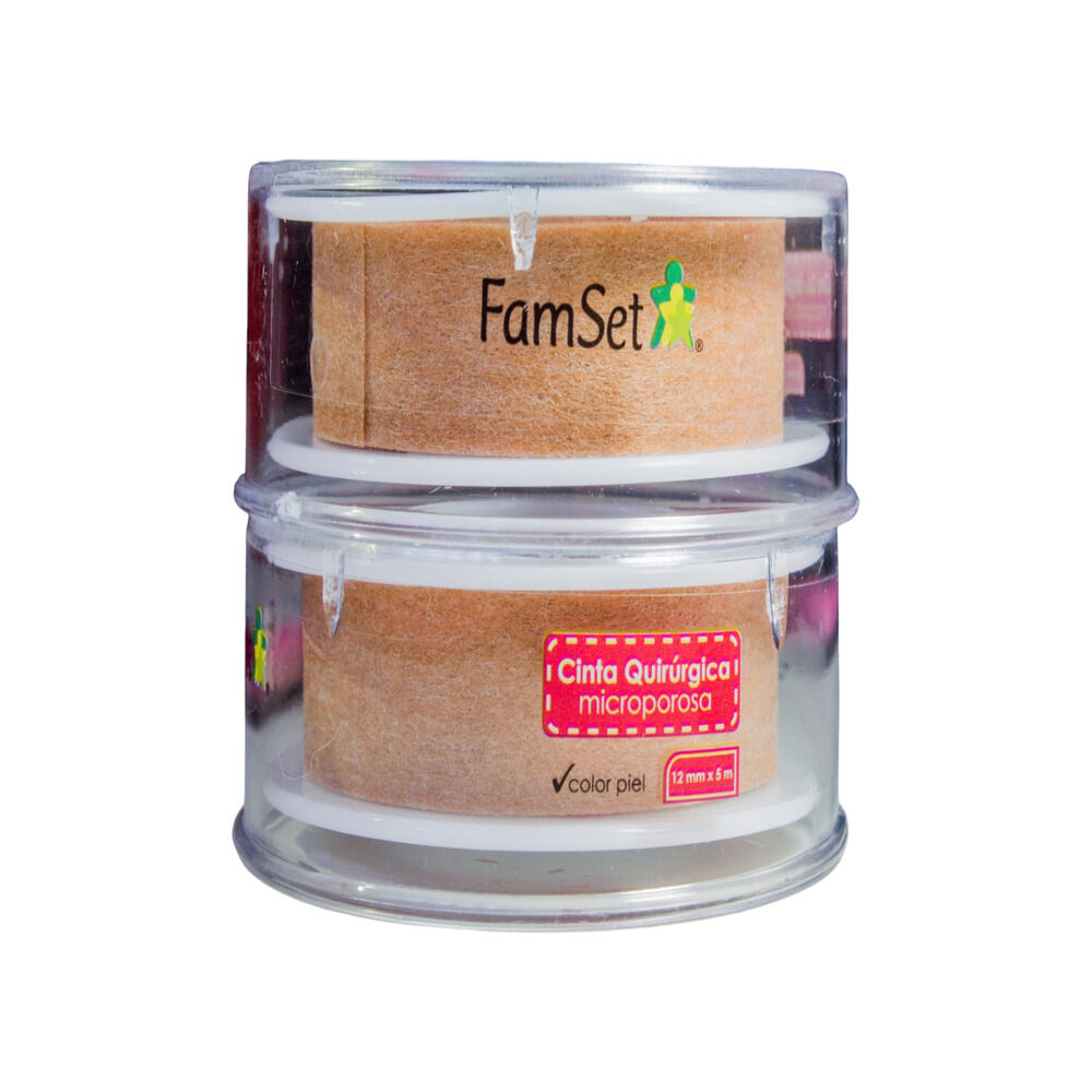 Cinta-Quirurgica-Microporosa-Blister-por-2-Famset-12Mm-por-5M-Piel-imagen-2