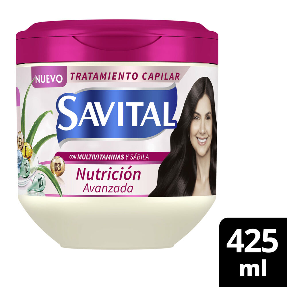 Tratamiento-Capilar-Savital-Nutricion-Avanzada-Con-Multivitaminas-Y-Sabila-Pote-X-425Ml-imagen-3