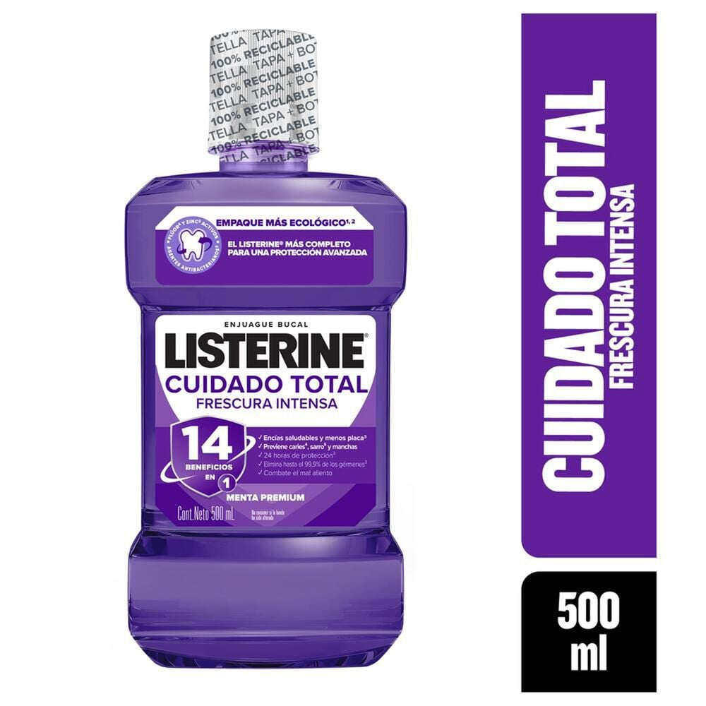 Enjuague-Bucal-Cuidado-Total-Líquido-Listerine-Frasco-X-500mL-imagen-1