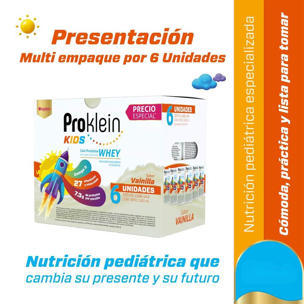 Proklein Kids Precio Especial Caja 6Ttp 200Ml Vainilla