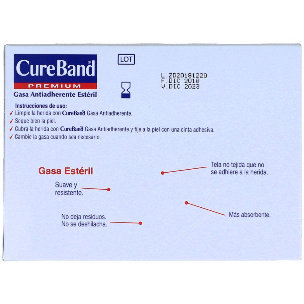 Cure-Band-Gasa-Antiadherente-Esteril-7.5-Cm-X7.5-Cm-Sobre-x-2-imagen-2