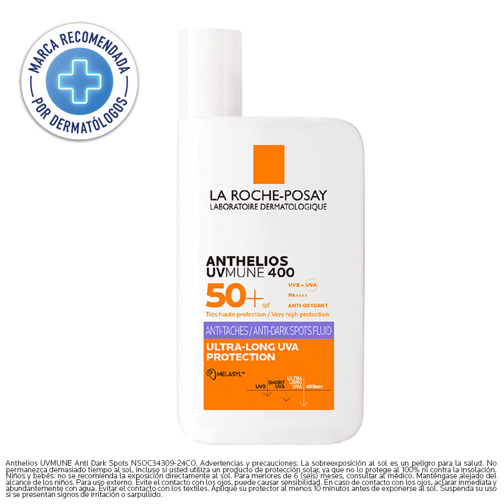 Protector Solar Facial Antimanchas La Roche Posay Anthelios Uvmune 400 Fps 50+ 50Ml