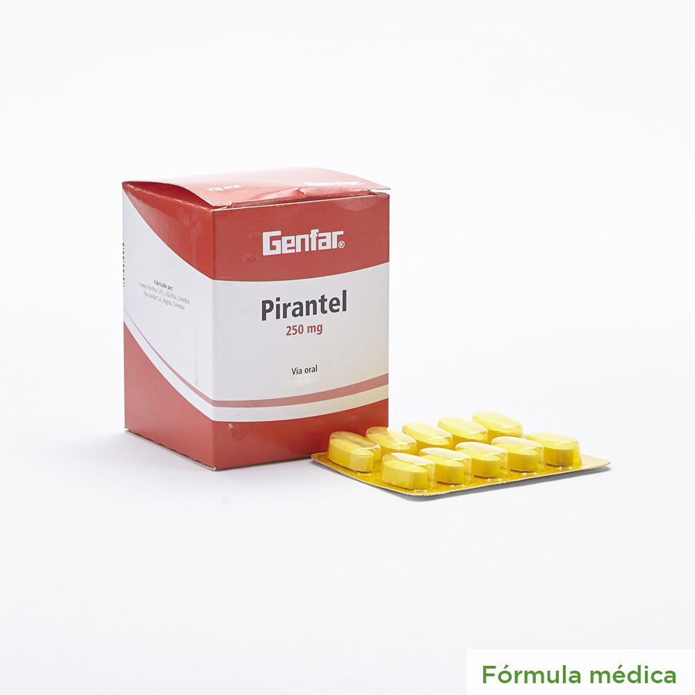 Pamoato De Pirantel 250Mg Tabletas Genfar Blister X 10