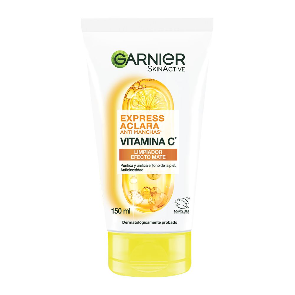  Limpiador Efecto Mate Garnier Express Aclara Anti Manchas Vitamina C*, 150Ml