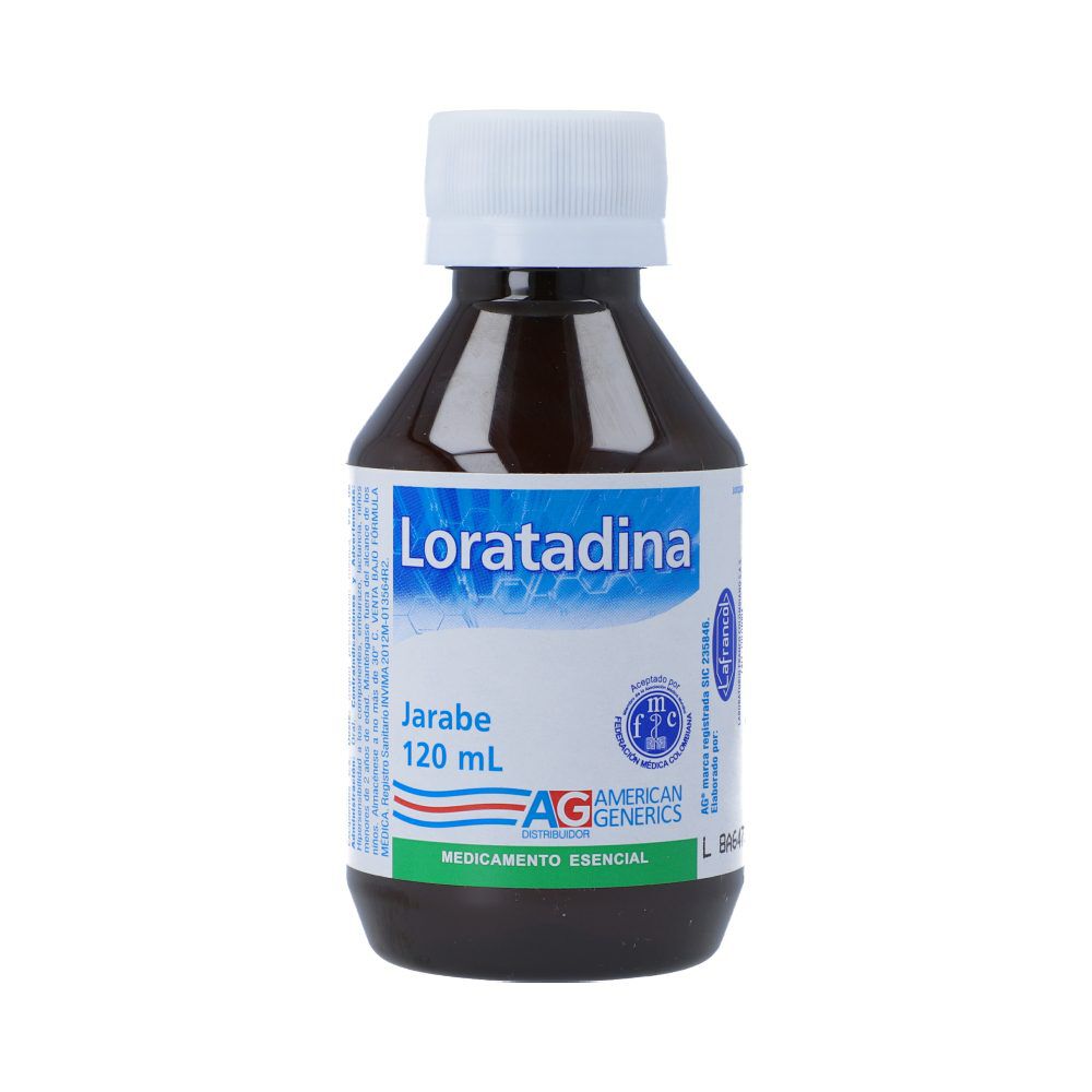 Loratadina 5Mg/5mL Jarabe American Generics Frasco X 120 mL