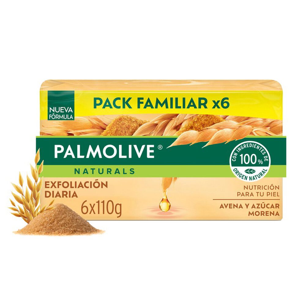 Jabon-Tocador-Palmolive-Exfoliacion-Diaria-Paquete-X-6Barra-X-110Gr-Avena-Y-Azucar-Morena-imagen-1
