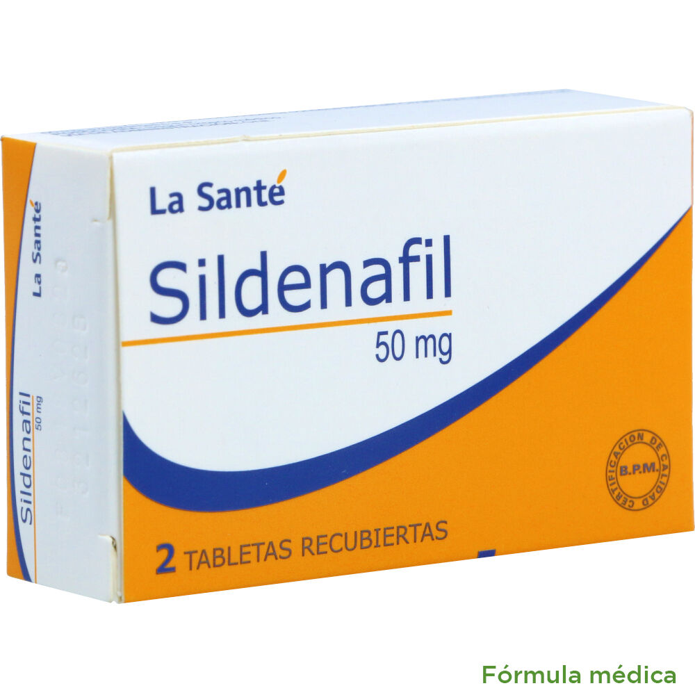 Sildenafil 50Mg Tabletas Recubiertas Caja X 2