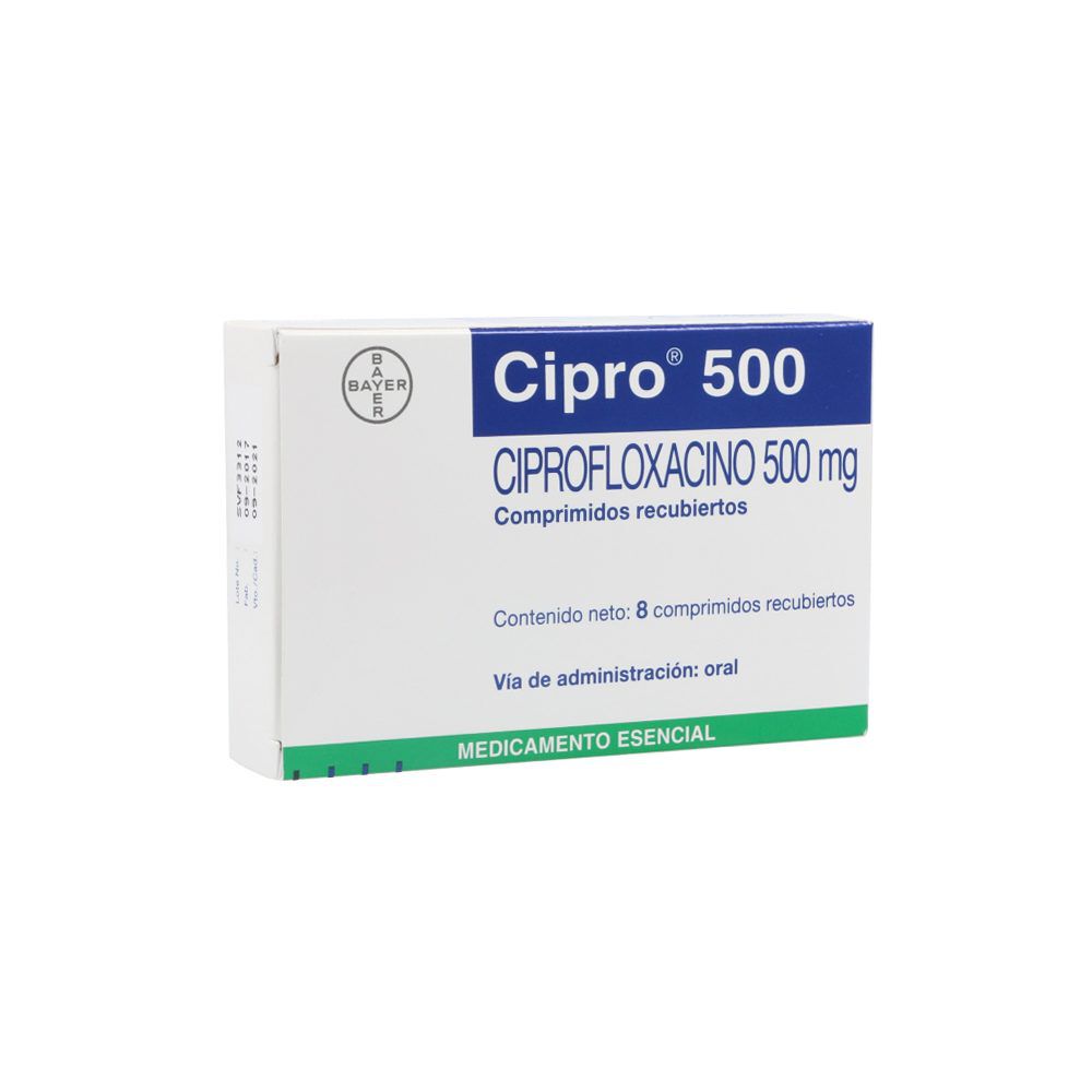 Cipro 500Mg Caja X 8 Tabletas Recubiertas