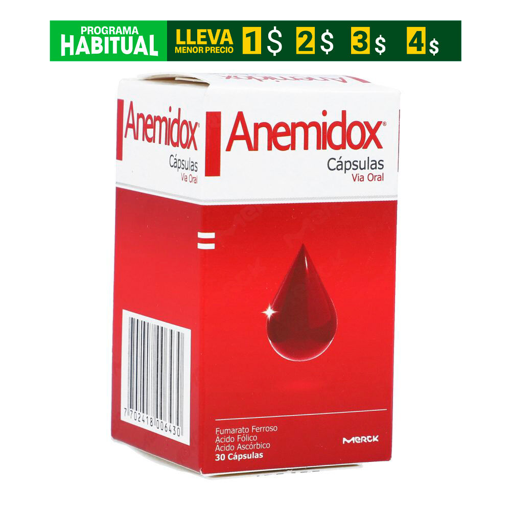 Anemidox-(100+1+330)Mg-C&aacute;psula-Frasco-X-30-imagen