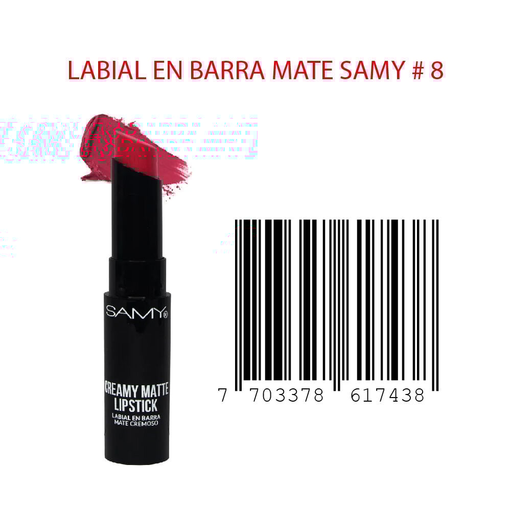Labial-Samy-N-8-Mate-Cremoso-Barra-X-3Gr-imagen-3