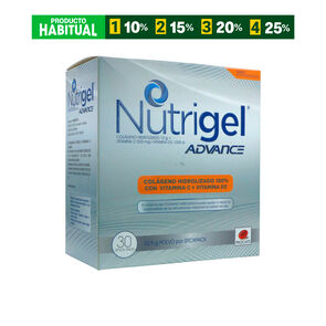 Nutrigel-Advance-Sobres-A-Sabor-Mandarina-10Gr+500Mg+1000Ui-Polvo-Caja-X-30-imagen