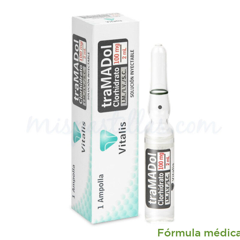 Tramadol 100Mg/2Ml(50Mg/Ml) Solución Inyección Caja X 1Ampolla X 2Ml Vitalis